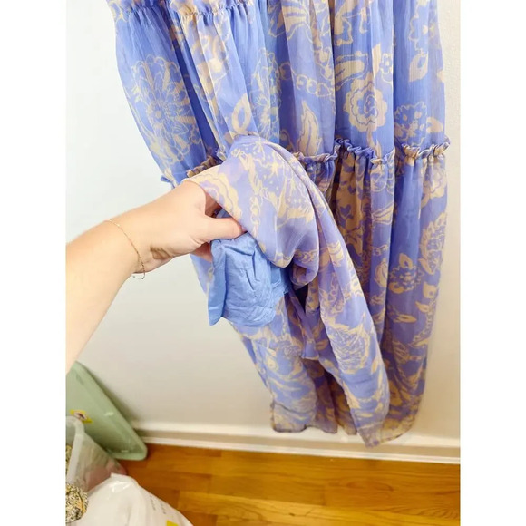 NWT Free People Maxi Dress Periwinkle floral print size S - Picture 11 of 16